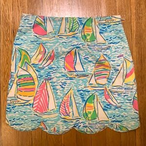Lily Pulitzer scallop hem skirt